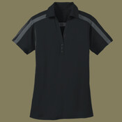 Ladies Silk Touch Performance Colorblock Stripe Polo