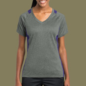 Ladies Heather Colorblock Contender ™ V Neck Tee