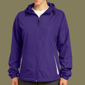 Ladies Colorblock Hooded Raglan Jacket
