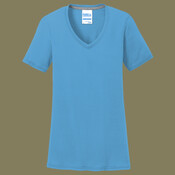 Ladies Performance Blend V Neck Tee