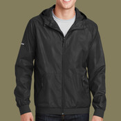 Embossed Hooded Wind Jacket