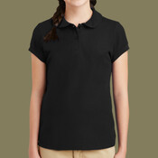 Girls Silk Touch Peter Pan Collar Polo