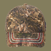 Americana Contrast Stitch Camouflage Cap