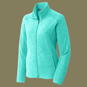 Ladies Heather Microfleece Full Zip Jacket