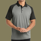 PosiCharge ® RacerMesh ® Raglan Heather Block Polo