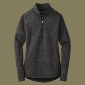 Ladies Sport Wick ® Stretch Reflective Heather 1/2 Zip Pullover
