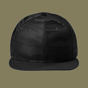 Camo Flat Bill Snapback Cap