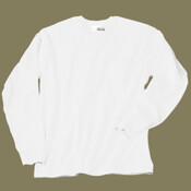 Heavyweight 100% Cotton Long Sleeve T Shirt with Pocket