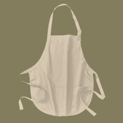 Medium Length Apron with Pouch Pockets