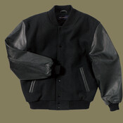 Wool and Leather Letterman Jacket