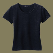 Port Authority® - Ladies Fine-Gauge Short Sleeve Scoop Neck Sweater. LSW282