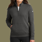 Ladies Club Fleece Sleeve Swoosh 1/2 Zip