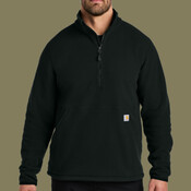 Textured 1/2 Zip Fleece Jacket
