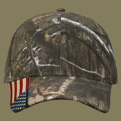 Camo Woven USA Flag Cap