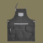 Domain Contrast Denim Bib Apron