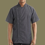 Unisex Zip-Close Short Sleeve Chef's Coat