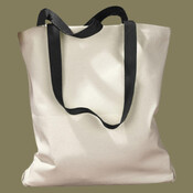 Canvas Tote with Contrast-Color Handles