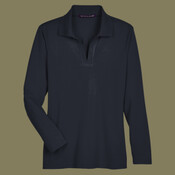 Women's CrownLux Performance® Plaited Long Sleeve Polo