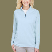 Women's CrownLux Performance® Clubhouse Micro-Stripe Quarter-Zip Pullover