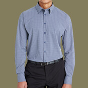 Men's CrownLux Performance® Tonal Mini Check Woven Dress Shirt