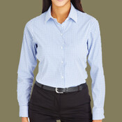 Women's CrownLux Performance® Micro Windowpane Woven Dress Shirt
