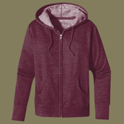 Women's Heathered Full-Zip Hooded Sweatshirt