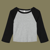 Women's Micro Rib 3/4 Raglan Baby Tee