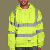 Men's Berne Hi-Vis Class 3 Lined Hooded Sweatshirt