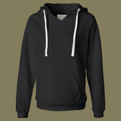 Women's Sueded V-Neck Hooded Sweatshirt