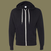 Unisex Heathered French Terry Full-Zip Hooded Sweatshirt