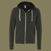 Unisex Triblend Sponge Fleece Full-Zip Hoodie Sweatshirt