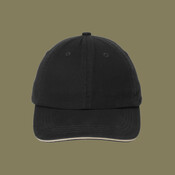 Sandwich Bill Cap with Striped Closure
