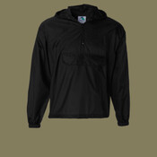 Unisex Packable Half-Zip Hooded Pullover Jacket