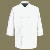 Eight Pearl Button Chef Coat