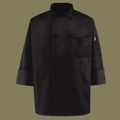 Black Knot Button Chef Coat