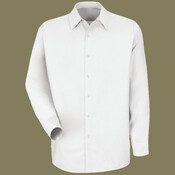 Men's Specialized Pocketless Poplin Long Sleeve Work Shirt