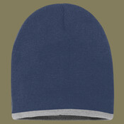 8" Bottom-Striped Beanie