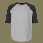 Youth Baseball Fine Jersey Three-Quarter Sleeve Tee