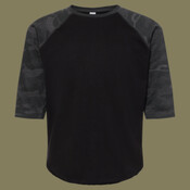 Youth Baseball Fine Jersey Three-Quarter Sleeve Tee