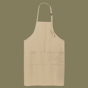 Easy Care Extra Long Bib Apron with Stain Release