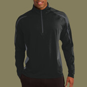 Sport Wick ® Stretch 1/4 Zip Colorblock Pullover