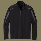 Sport Wick ® Stretch 1/4 Zip Colorblock Pullover