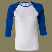 Women’s 1X1 Baby Rib Raglan Three-Quarter Sleeve Tee