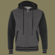 Unisex Heavyweight Varsity Full-Zip Hooded Sweatshirt