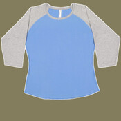 Women's Baseball Fine Jersey Three-Quarter Sleeve Tee