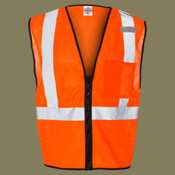 Unisex Single Pocket Zipper Mesh Class 2 Vest