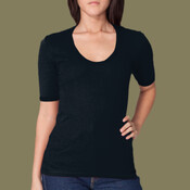 4362 Baby Rib S/S U-Neck T-Shirt