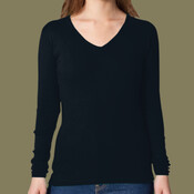 4376 Baby Rib L/S V-Neck