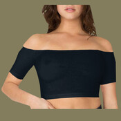 RSA8389 Cotton Spandex Off-Shoulder Top