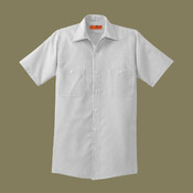 Short Sleeve Striped Industrial Work Shirt
